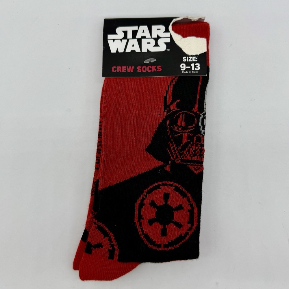 Star Wars Darth Vader Crew Adult Socks‎ Size 9-13